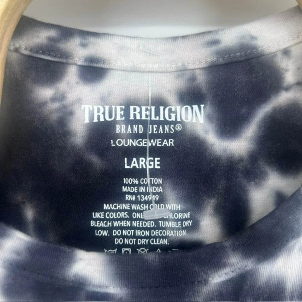 NWT True Religion Blue Tie Dye Loungewear Tank Top Shirt Size Large
